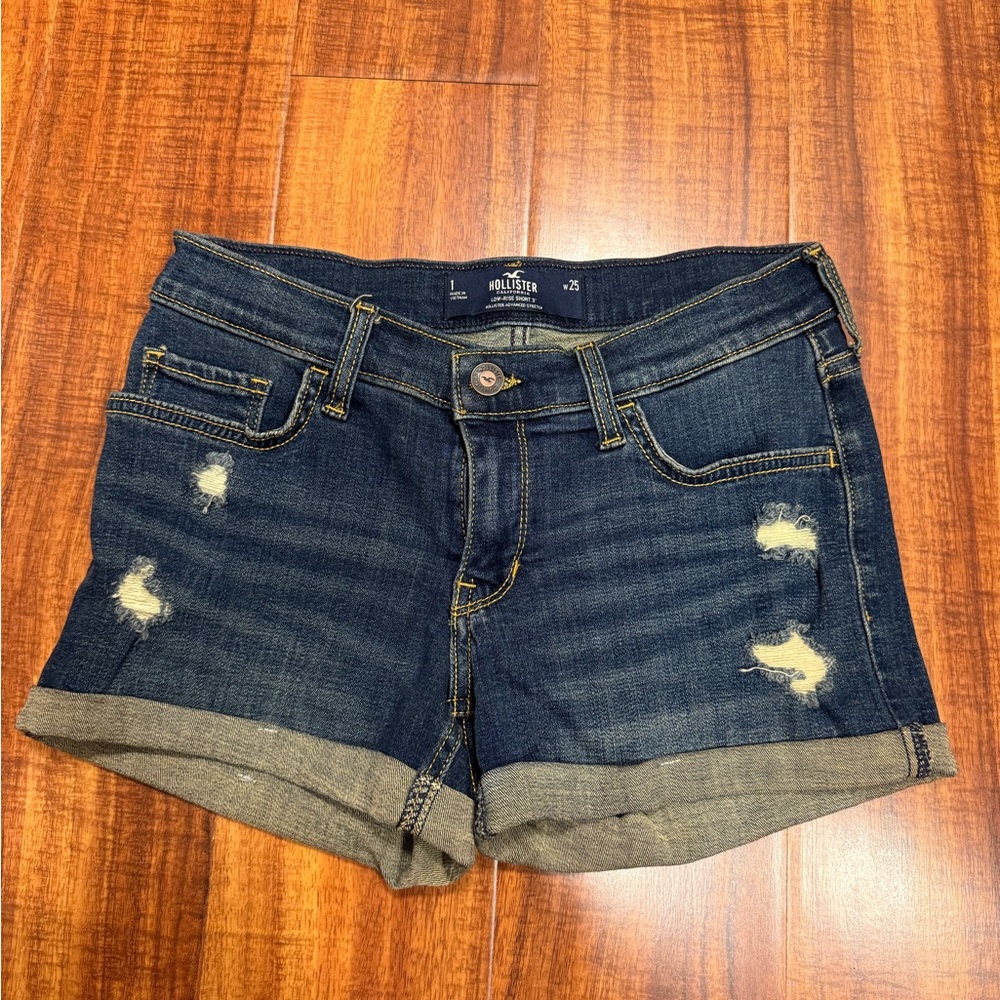 🌊Buy 2 get 1 Free 🌊 Hollister Shorts with Cuffed Hem and Distressed Details